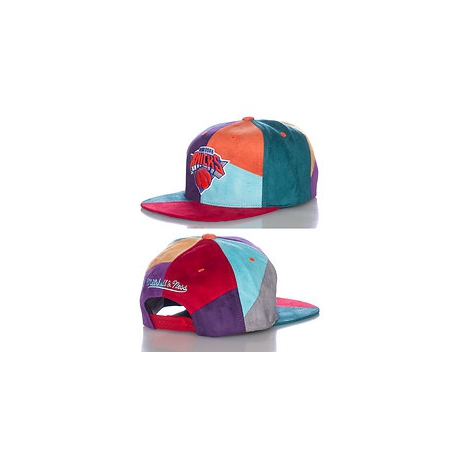 MITCHELL AND NESS NEW YORK KNICKS NBA SUEDE SNAPBACK HATS