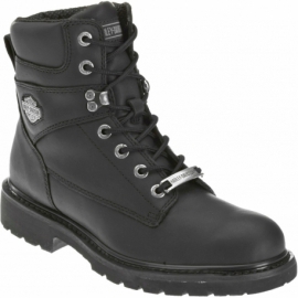 Harley Davidson Boots Austwell Leather Black Leather Full Grain Men's – D94194